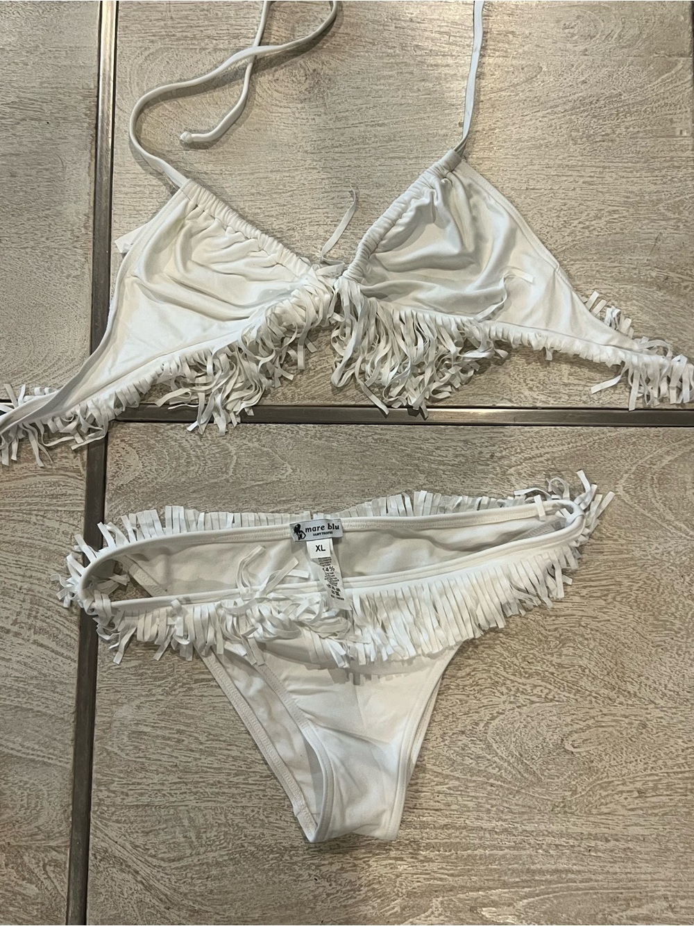White Fringe Bikini Set - Women Intimates & Sleepwear by